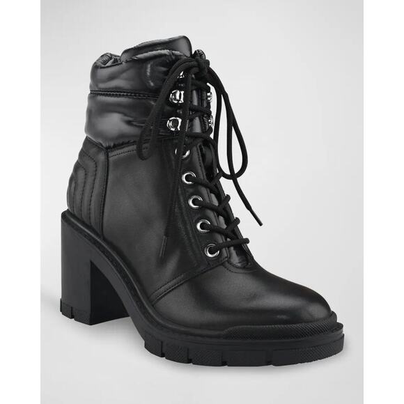 Marc Fisher Velima Lace-Up Booties Black Size 6.5 - Picture 1 of 6